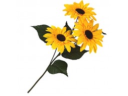 Ветка соняшника тройна, 65см